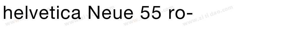 helvetica Neue 55 ro字体转换